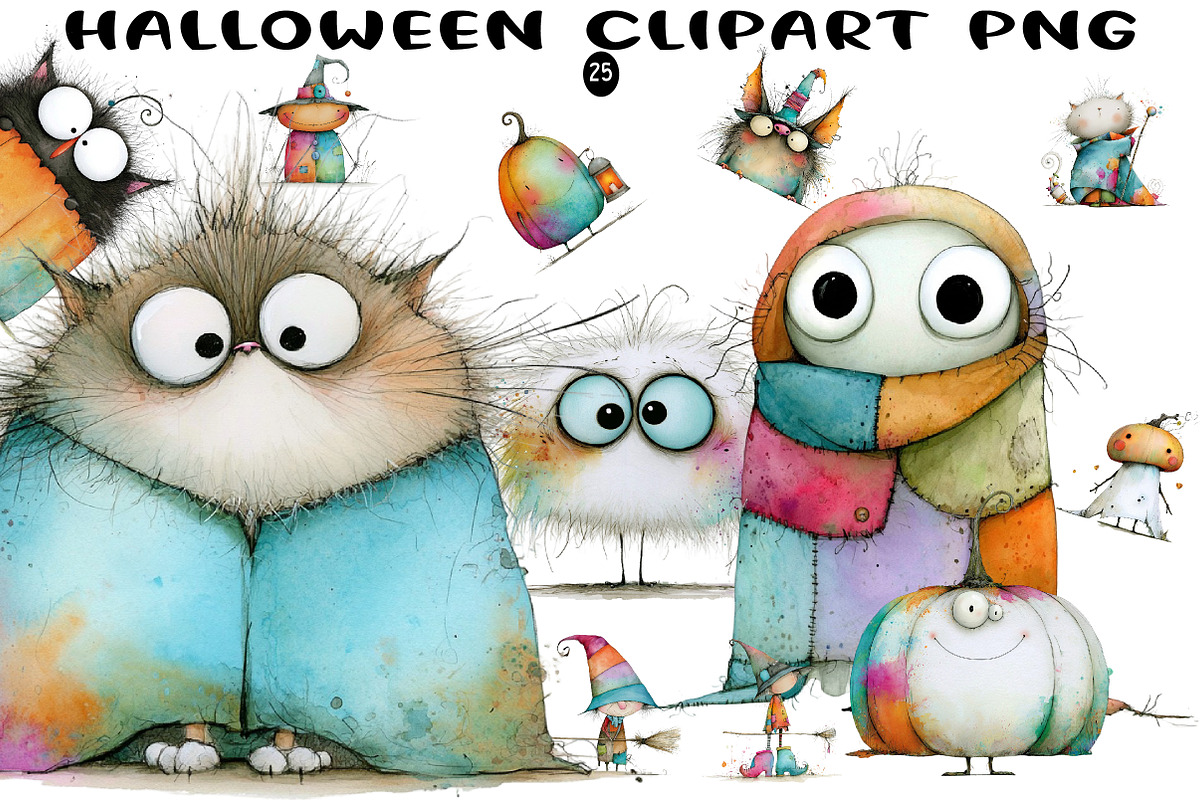 Halloween Clipart PNG, a Seasonal Illustration by CreationArt (Photo 1 of 5)