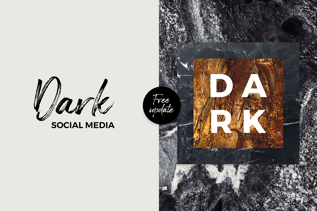 Dark Social Media Pack, a Social Media Template by RedRiver Studio (Photo 4 of 17)