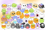 Squishy Halloween Clipart Bundle, a Seasonal Illustration by Huxmay (Thumbnail 2 of 6)