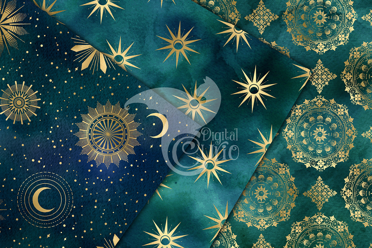 Dark Fantasy Watercolor Patterns, a Texture Graphic by Digital Curio (Photo 5 of 5)