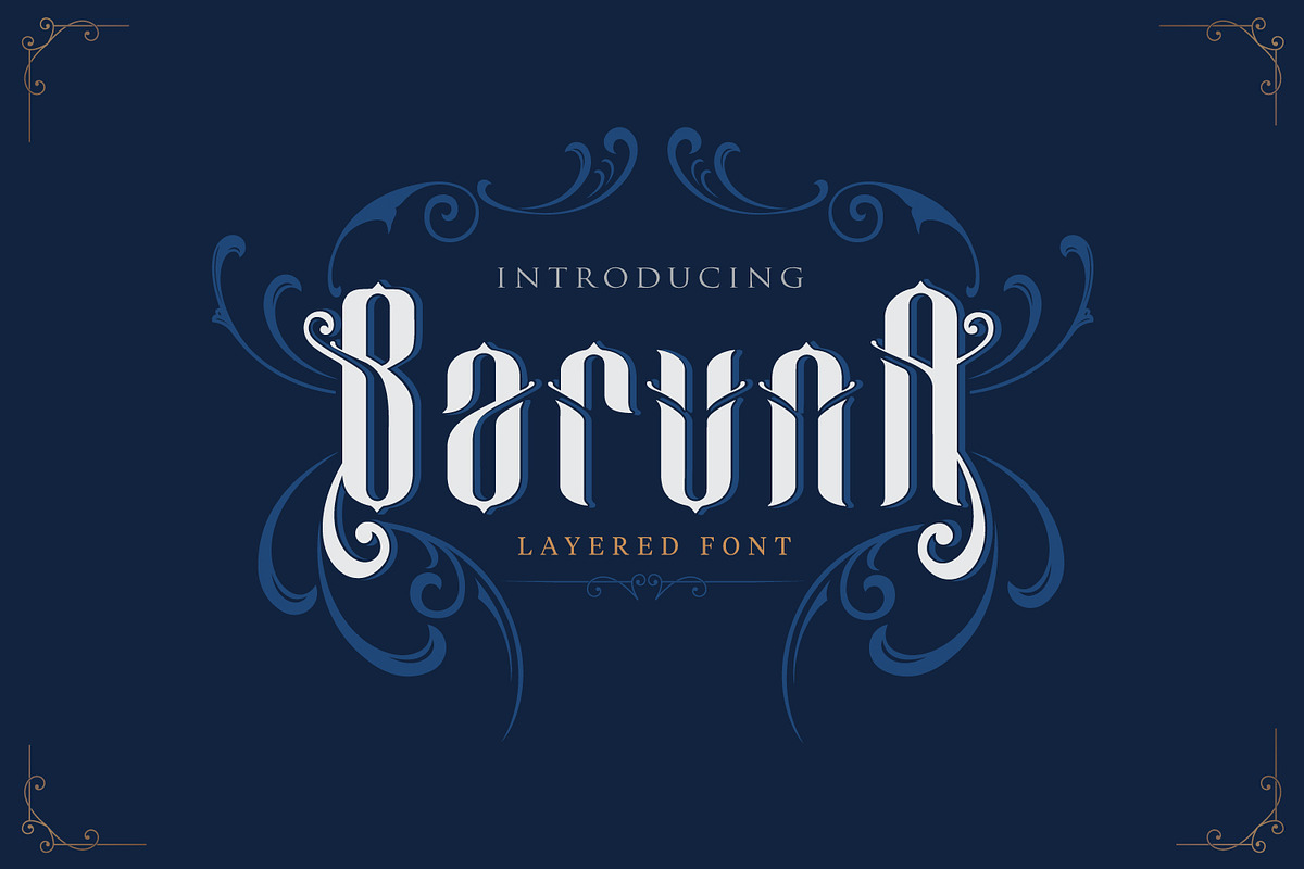 Baruna - Layered font - Sale