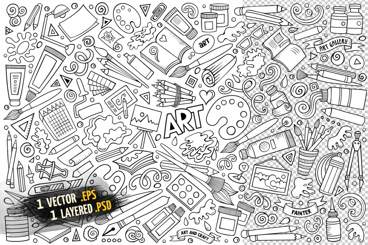 Art & Craft Objects Set, an Object Graphic by BALABOLKA (Photo 3 of 4)