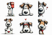 Funny Valentine Peeking Dog Clipart, an Illustration by Libby Wishes (Thumbnail 7 of 8)