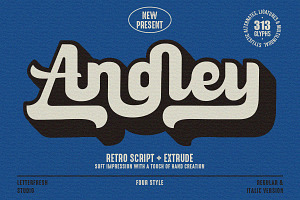 Angley - Bold Script, a Script Font by Letter Fresh