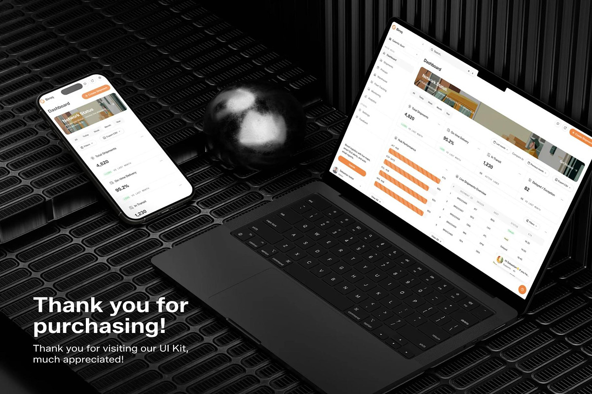 Biroq - Logistic Dashboard UI Kit, an UI Kit Template by Creative Perspective (Photo 8 of 8)