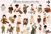 Abstract Kids Collection, a Person Illustration by ApetekMarket (Thumbnail 2 of 9)
