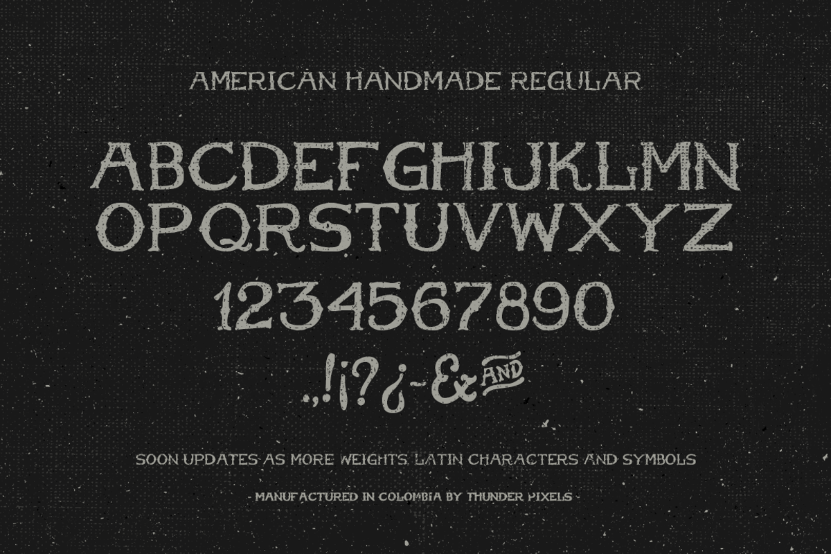 American Handmade Typeface preview 4