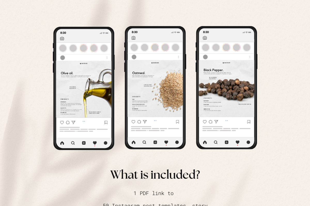 Food Ingredient Templates I Canva, a Social Media Template by The Social Stuff (Photo 4 of 9)