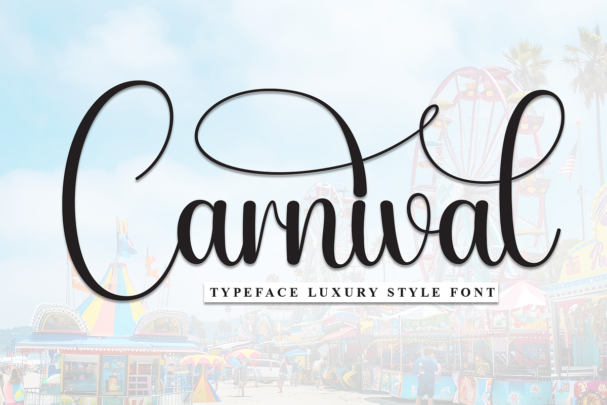 Carnival | Script Font, a Handwritten Font by Scratchones (Photo 1 of 9)
