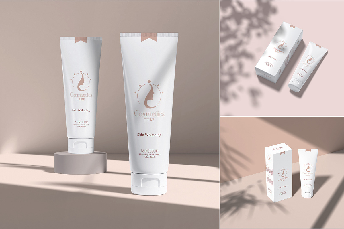 Cosmetics Tube Mockup, a Packaging Mockup by rahmatmoscae (Photo 1 of 20)