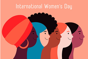 Beautiful diverse women, girls faces, an Illustration by sceptical cactus