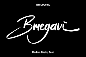 Bmegavi - Modern Display Font, a Script Font by Luna Shop