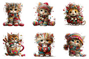 Cute Holiday Kitty Whimsical PNG, a Seasonal Illustration by fashionaddict (Thumbnail 2 of 6)