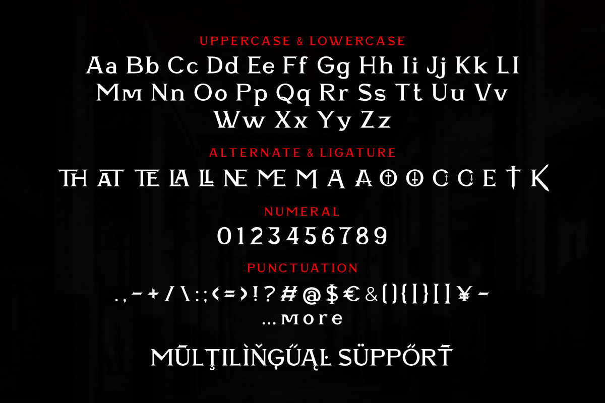 Land Of Blood - Horror Movie Font, a Serif Font by twinstd (Photo 9 of 9)