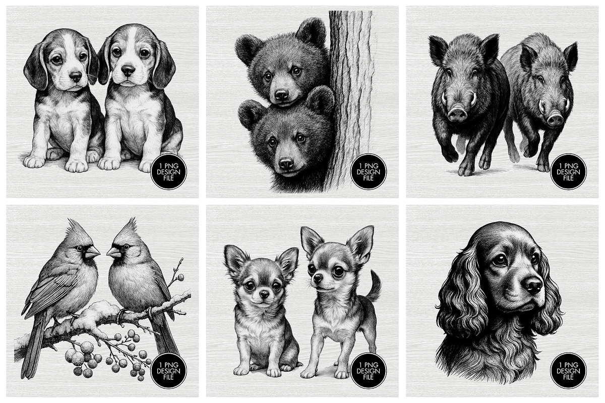 200+ Laser Burn Designs Bundle, an Animal Illustration by palmettosvg (Photo 6 of 7)