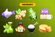 Nutrition Food 3d Icon Pack, an Object 3D Model by Ui Stock (Thumbnail 3 of 6)
