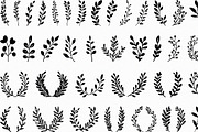 Simple Floral Branch and Wreath Set, an Object Graphic by DesignBTF (Thumbnail 2 of 5)