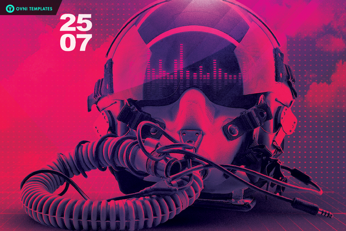 MINIMAL ELECTRO Flyer Template, a Flyer Template by OVNI-TEMPLATES (Photo 4 of 5)