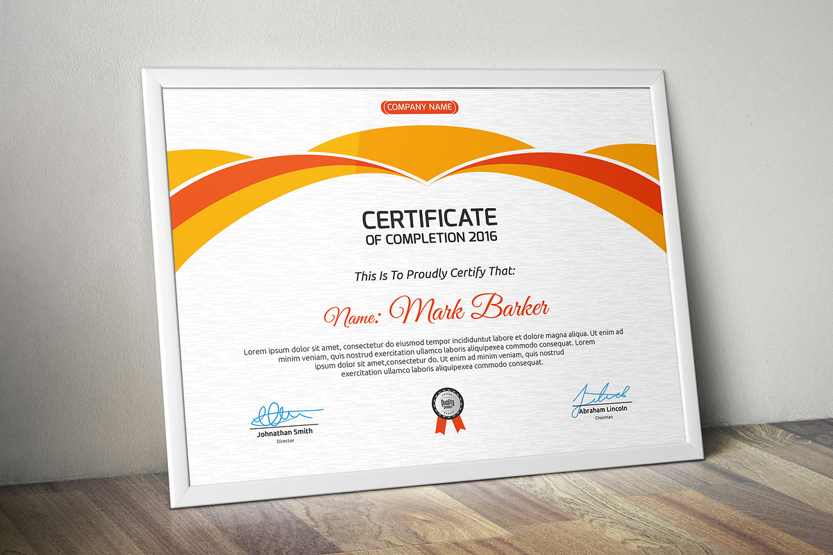 Certificate Word | PSD | AI, a Stationery Template by Curve Design (Photo 3 of 3)