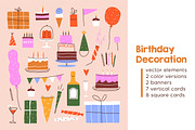 Happy birthday cards designs set, an Object Illustration by Good Studio (Thumbnail 1 of 17)