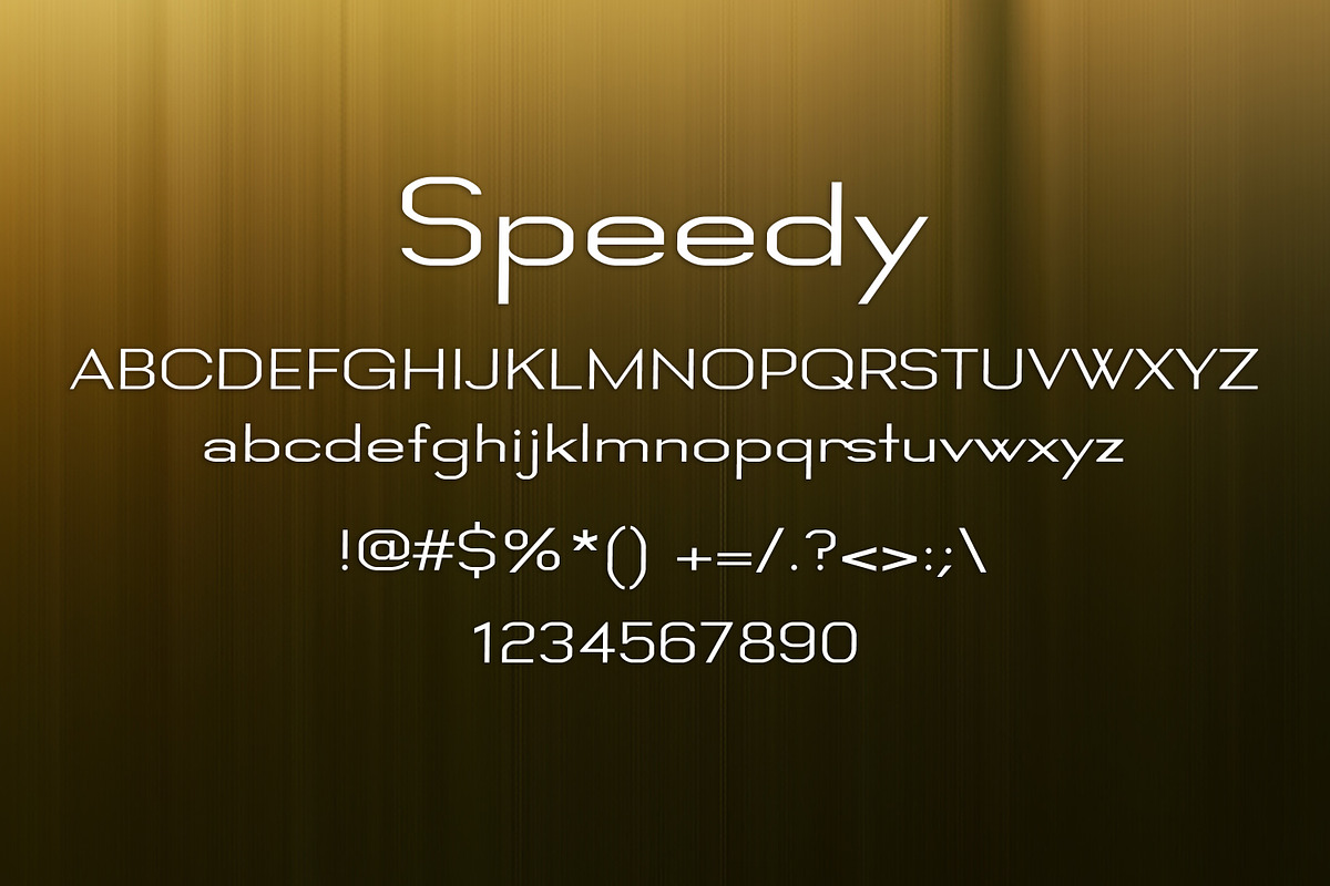 SPEEDY font preview 2
