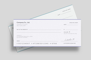 Blank Check / Cheque Template