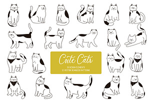Cute cats collection, an Animal Illustration by EltaMaxArt