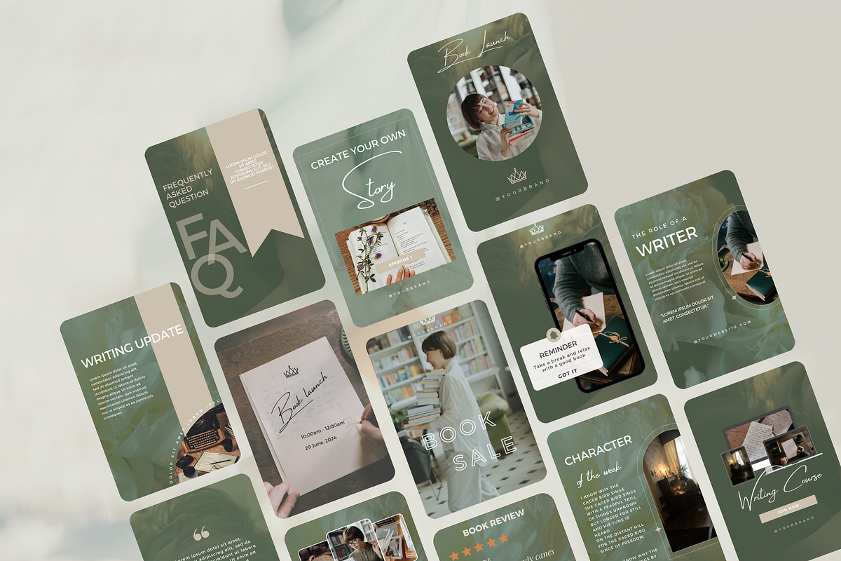 Author instagram story post template, a Social Media Template by Petite Zakka Boutique (Photo 3 of 6)