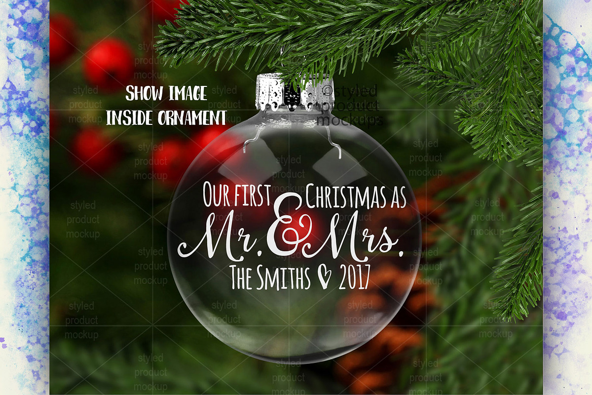 Clear glass ornament mockup, a Product Mockup by StyledProductMockups (Photo 4 of 5)