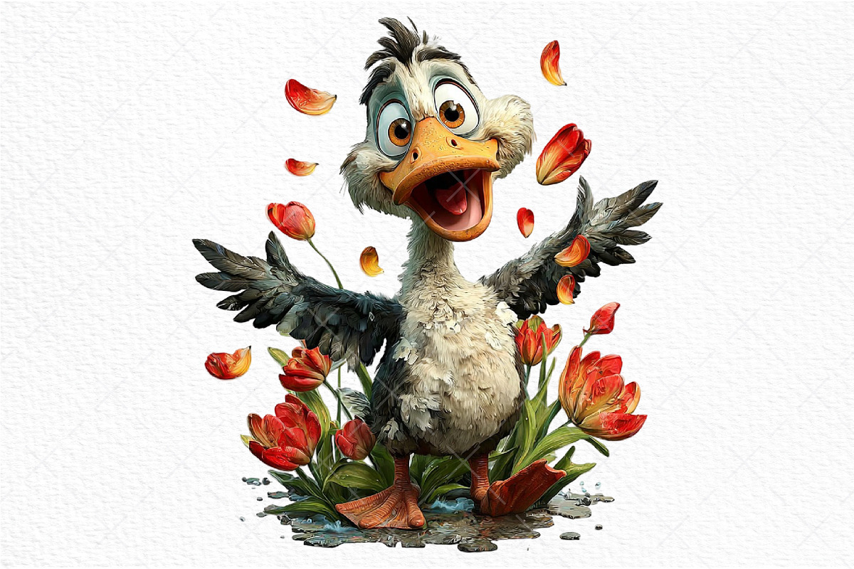 Spring & Valentine Goose Clipart, an Illustration by Craft Nest (Photo 11 of 11)