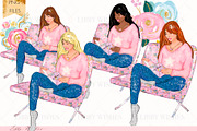 Planner girl clipart, an Illustration by Libby Wishes (Thumbnail 9 of 10)