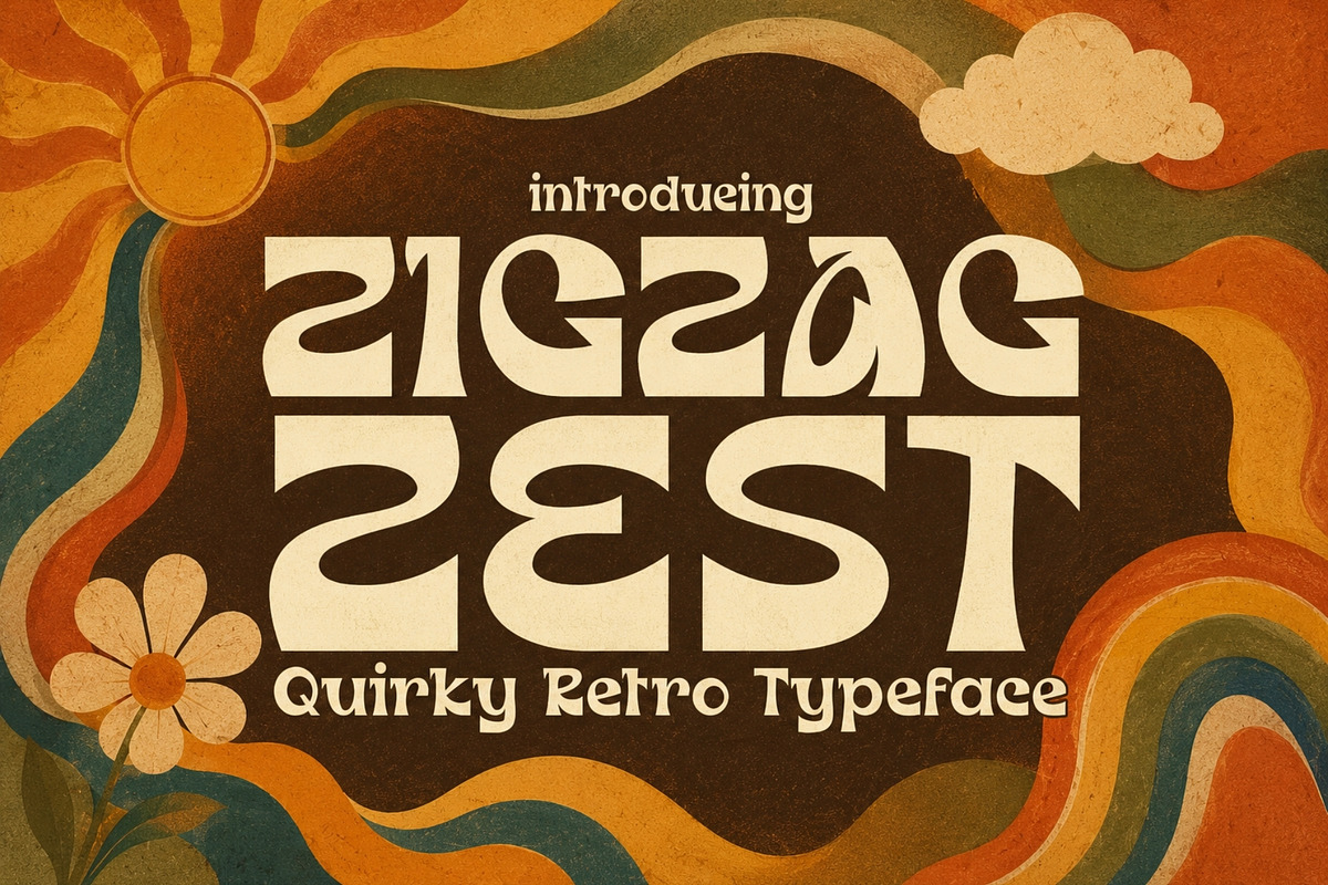 Zig Zag Zest - Quirky Typeface, a Serif Font by HipFonts (Photo 1 of 10)
