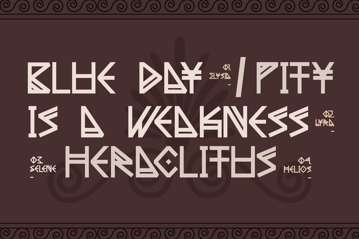 Elthar - Mythology Display Font, a Sans Serif Font by Pandeka Studio (Photo 4 of 9)