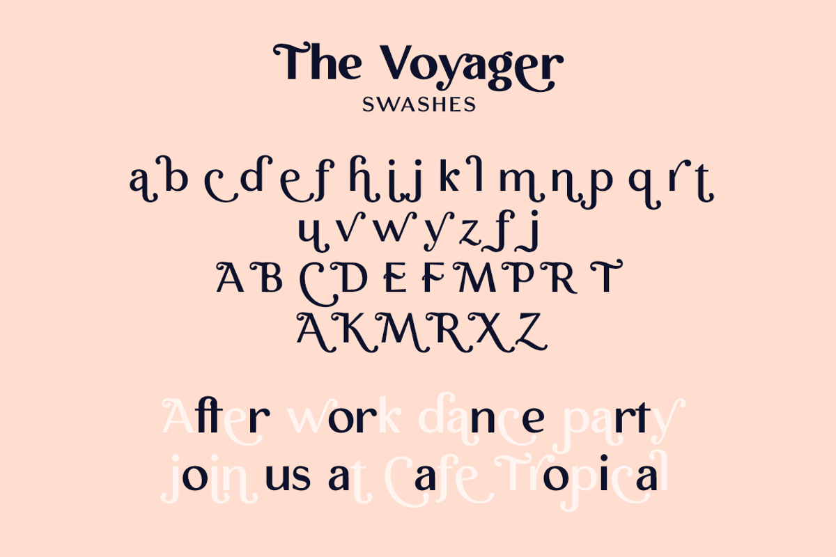 The Voyager ligature font, a Sans Serif Font by Ana's Fonts (Photo 12 of 12)