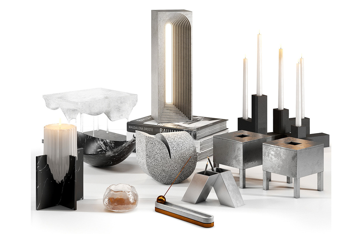 Decorative table set 1, an Object 3D Model by Archidizer (Photo 5 of 6)