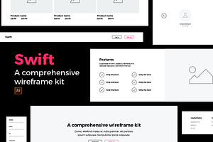 Swift wireframe kit, a Wireframe Template by james_gillen