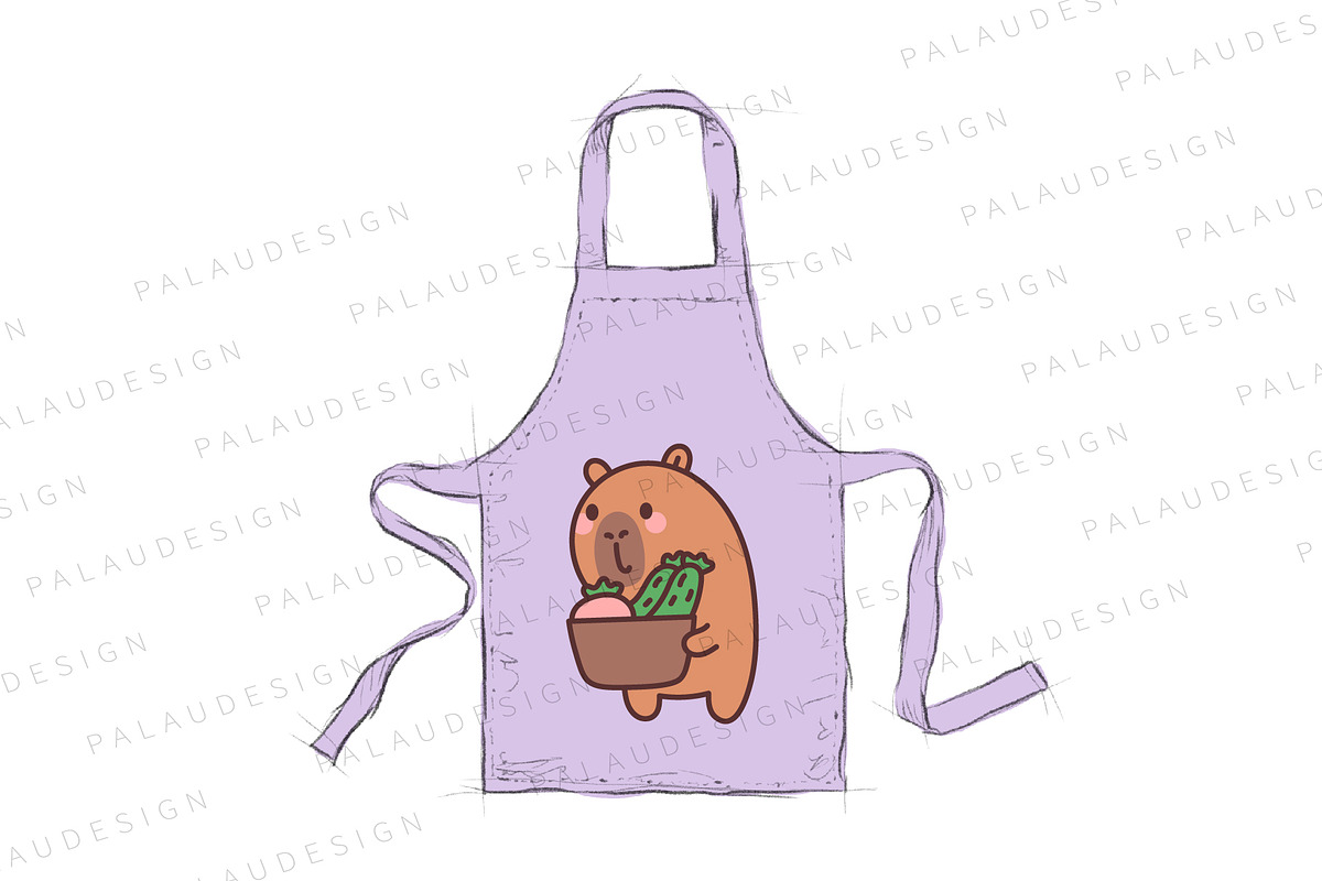 Kawaii Capybara Loves the Farm, an Animal Illustration by Palau (Photo 3 of 12)