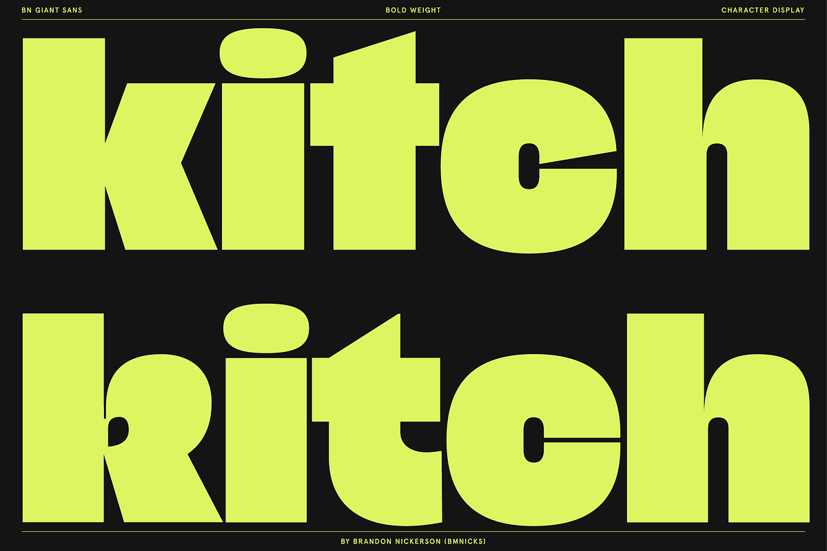 BN Giant, a Sans Serif Font by Bnick (Photo 3 of 19)
