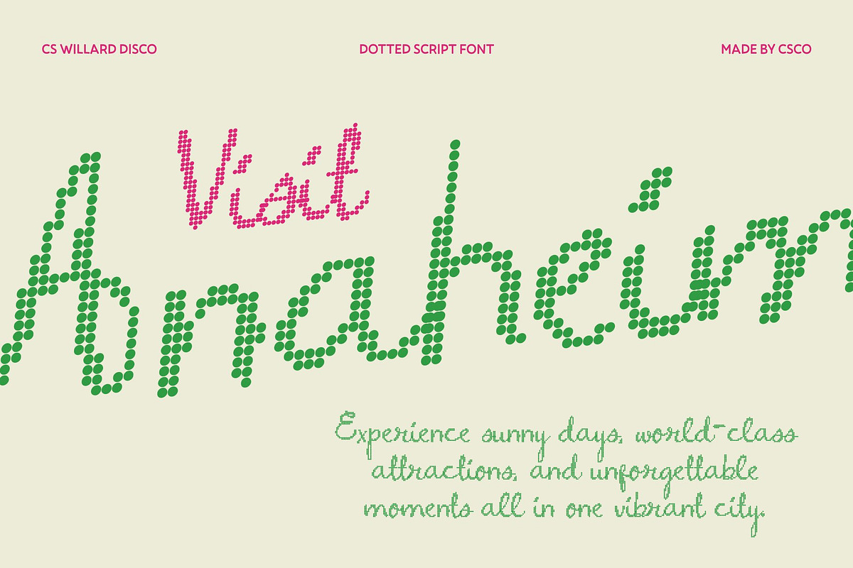 CS Willard Disco, a Script Font by Craft Supply Co. (Photo 6 of 8)
