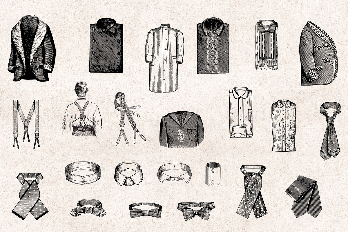 Men's Fashion - Vintage Engravings, an Illustration by Graphic Goods (Photo 5 of 7)