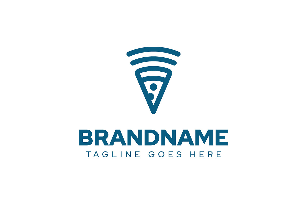 Pizza Wifi Logo, a Branding & Logo Template by Pray Art Design Studio