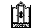 Classic Wrought Iron Gate Silhouette, an Object Graphic by Designer_Momina (Thumbnail 4 of 9)