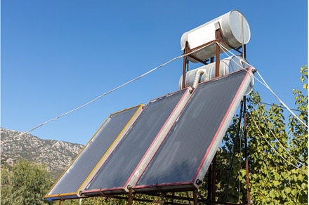 A group of black solar panels for, an Industrial Photo by Illustrations&photos