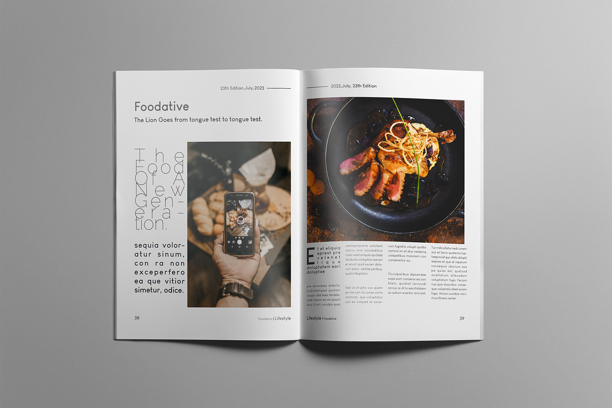 Lifestyle magazine layout 01, a Magazine Template by Swayang (Photo 20 of 22)