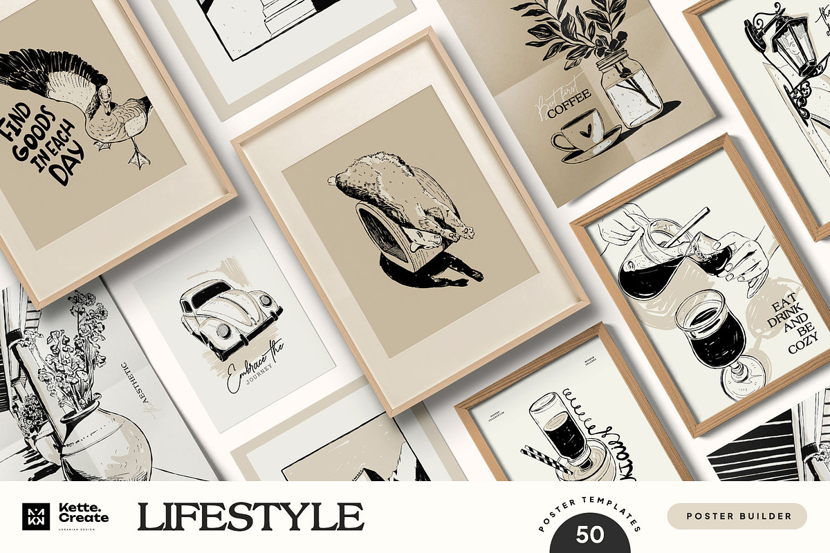Art Poster Bundle | 10 in 1, an Object Graphic by KetteCreate (Photo 18 of 51)