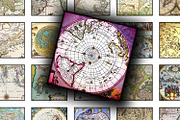 Digital Collage Sheet - Antique Maps, a Print Template by Kseniya-Omega (Thumbnail 3 of 3)
