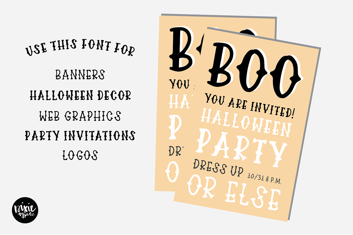 DEFINITELY HAUNTED Halloween Font, a Serif Font by Blush Font Co. (Photo 2 of 6)