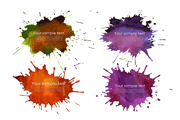 Set of Splash watercolour banner preview 5