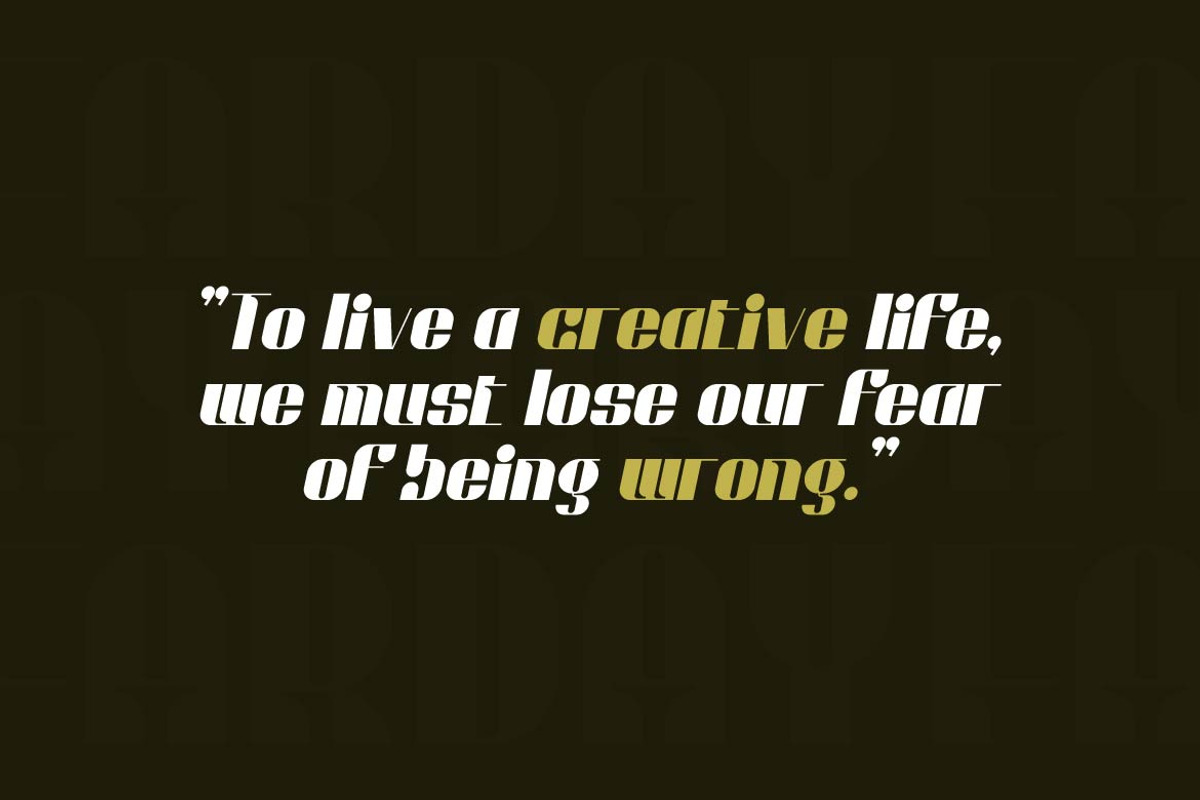 Farday – Unique Display Font, a Sans Serif Font by Artiveko (Photo 5 of 7)