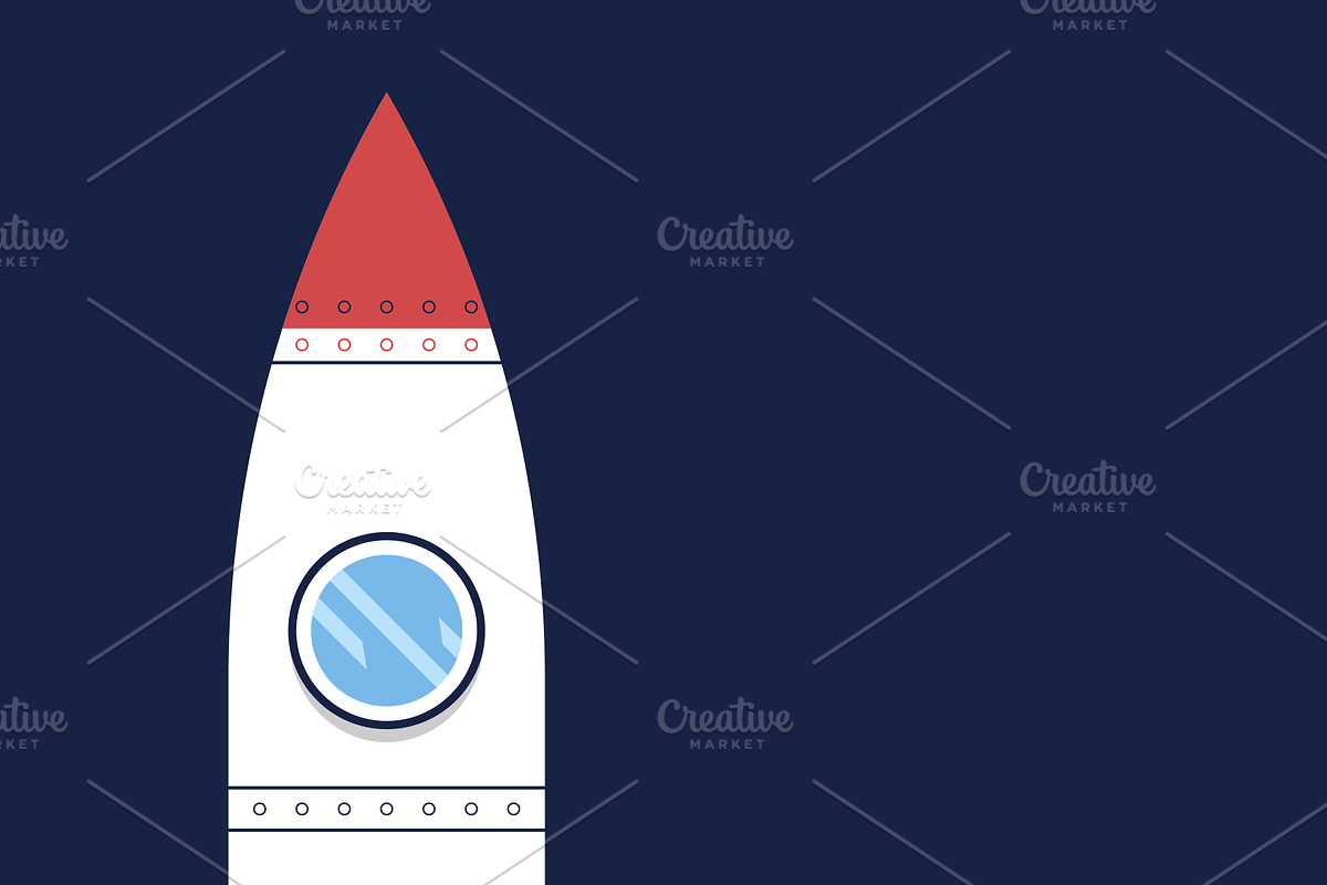 Retro Rocket Ship, an Illustration by Ryder Doty (Photo 2 of 3)